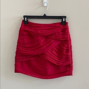 Aqua pleated mini skirt